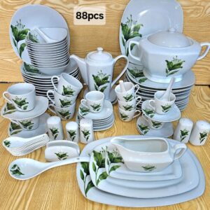 Ensemble vaisselle en porcelaine 88 pièces