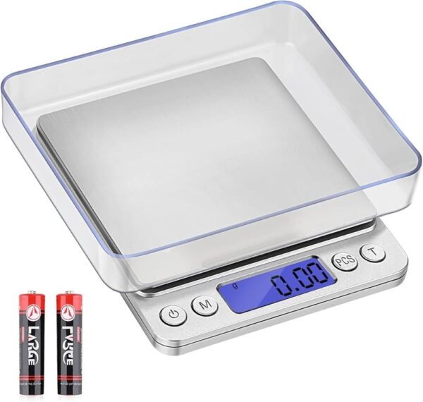 Balance de Précision 500g/0.01g - de Cuisine, de Poche et de Bijoux, avec Écran LCD Rétroéclairé – Image 3
