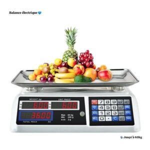 Balance Électronique avec Écran LCD – Jusqu’à 40 kg, Poids