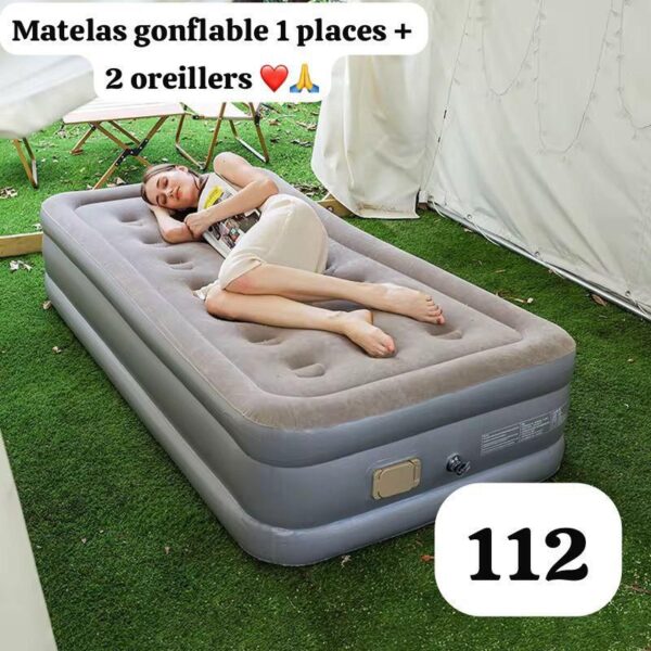 IMG-20250822-WA0065 Matelas Gonflable 1 Place avec Pompe Électrique Intégrée
