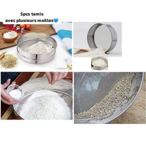 IMG-20250826-WA0058 Réalisez vos recettes avec une précision professionnelle grâce à cet ensemble de tamis démontables interchangeables. Idéal pour la pâtisserie, la cuisine et même certaines préparations artisanales, chaque tamis est conçu pour filtrer avec finesse vos farines, épices ou poudres. Avantages : • Plusieurs tailles de tamis pour s’adapter à toutes vos recettes • Design démontable pour un nettoyage facile • Matériaux durables et résistants • Gain de temps et précision dans vos préparations 🚀 Appel à l’action : Ne laissez plus vos préparations manquer de finesse. 👉 Achetez dès aujourd’hui votre Ensemble de tamis interchangeables et donnez une touche professionnelle à vos recettes !